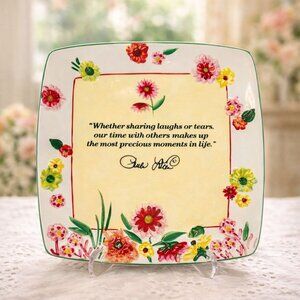 Paula Deen Sweet Memories Decorative Plate Square Mothers Day Sister Friend Gift